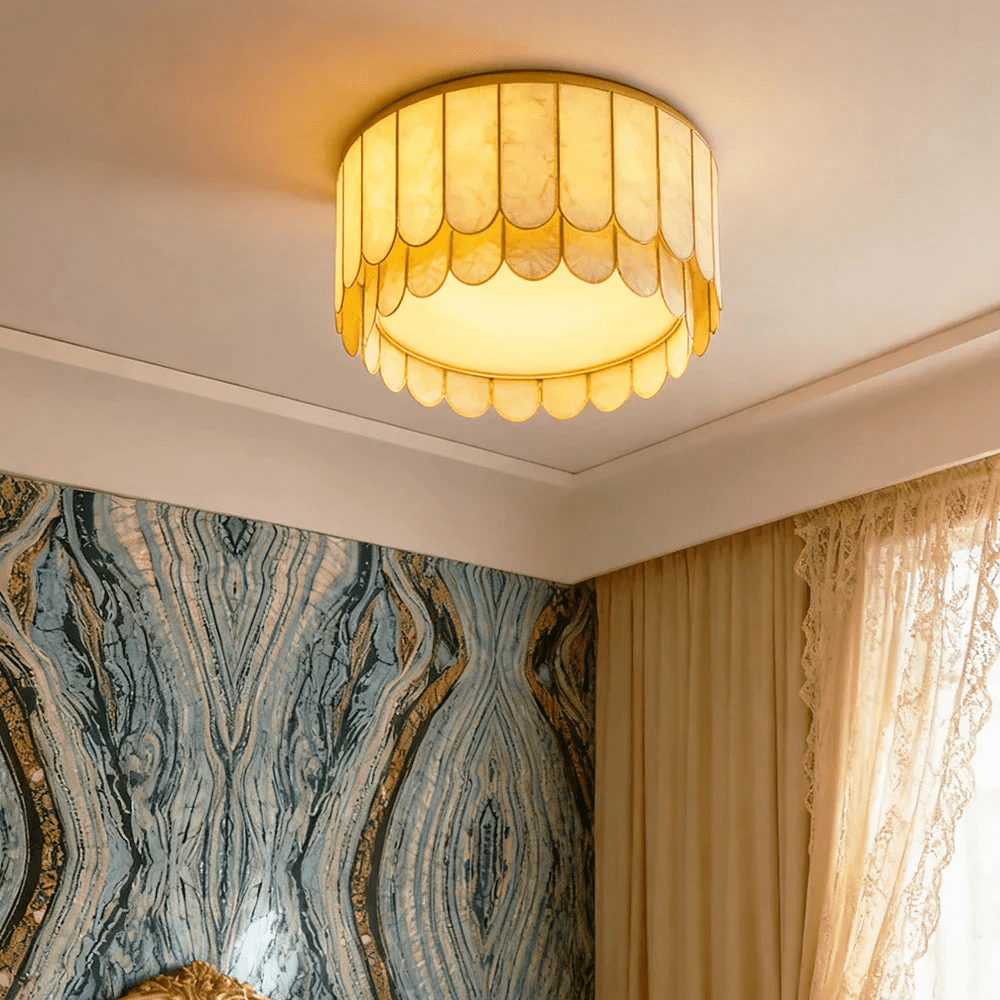 Faceted Shell Bloom Ceiling Light