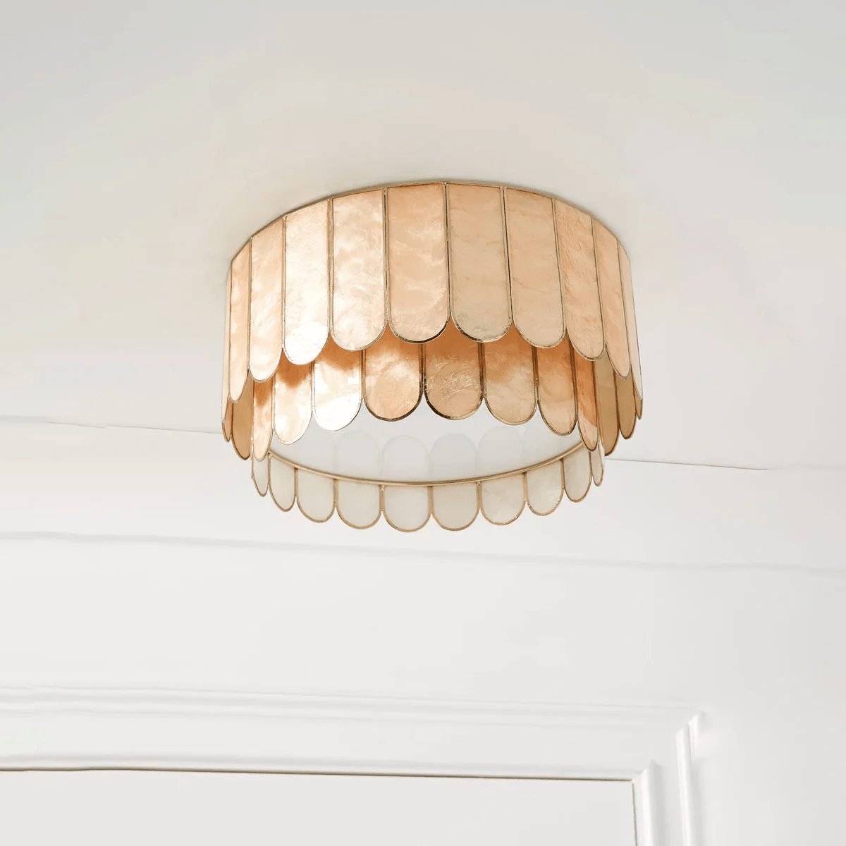 Faceted Shell Bloom Ceiling Light
