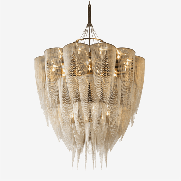 Cascade Bead Chain Chandelier