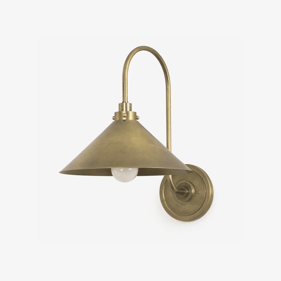 Gooseneck Cone Wall Sconce