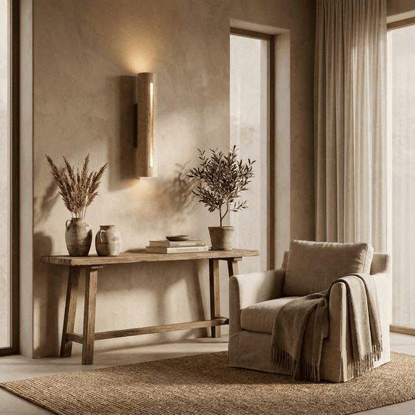 Slot Travertine Wall Sconce
