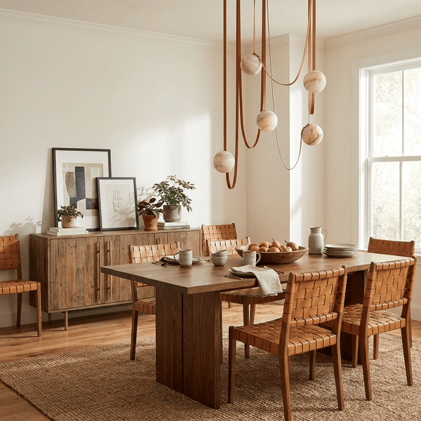 Multiple Belt Alabaster Pendant Light