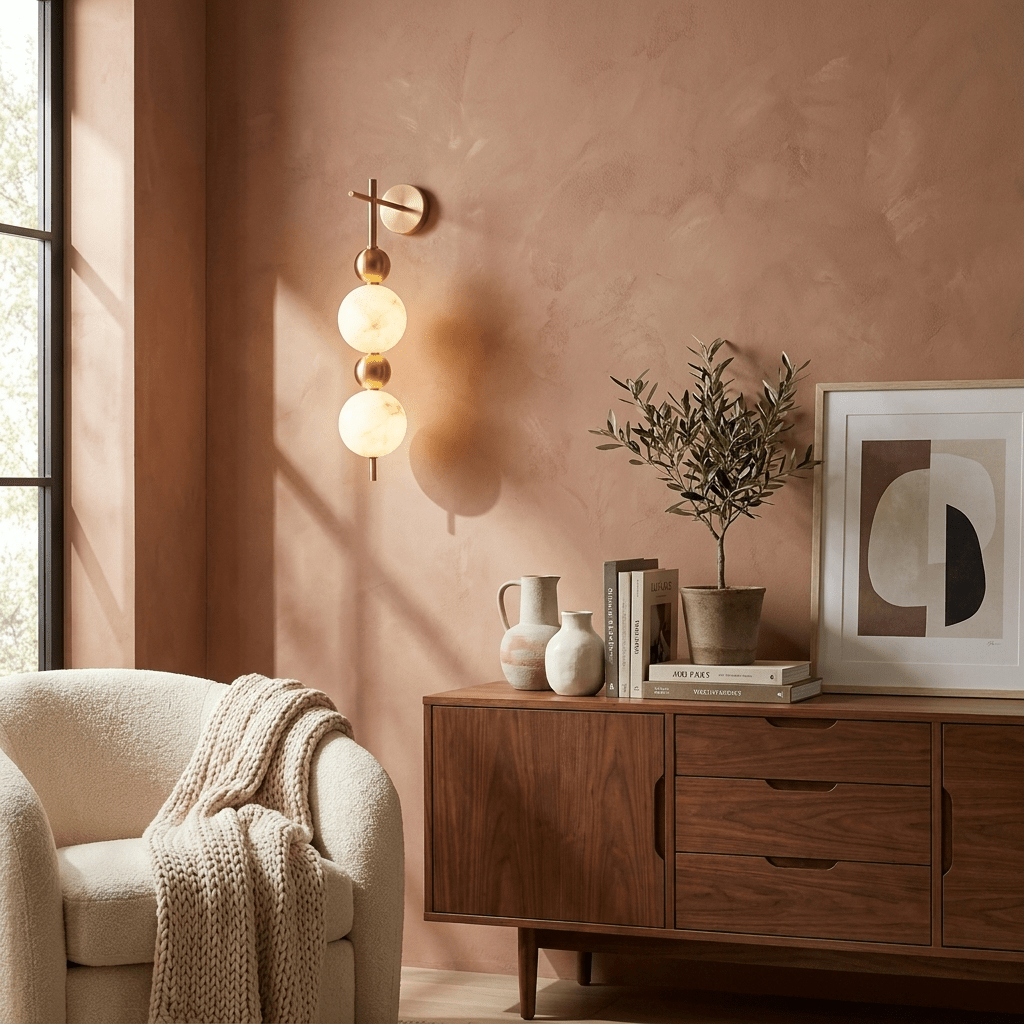 Solenne Alabaster Beaded Wall Sconce