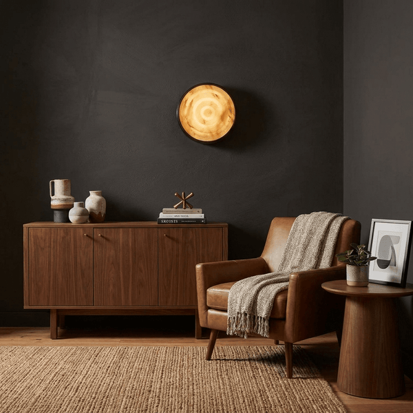 Orlina Stone Disc Wall Sconce