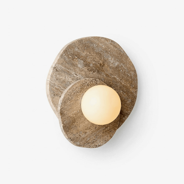 Elyra Layered Stone Globe Wall Sconce