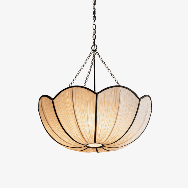 Poppy Scalloped Fabric Pendant Lamp