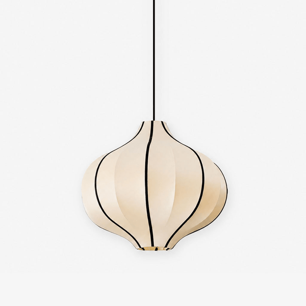 Garlic Fluted Fabric Pendant Lamp