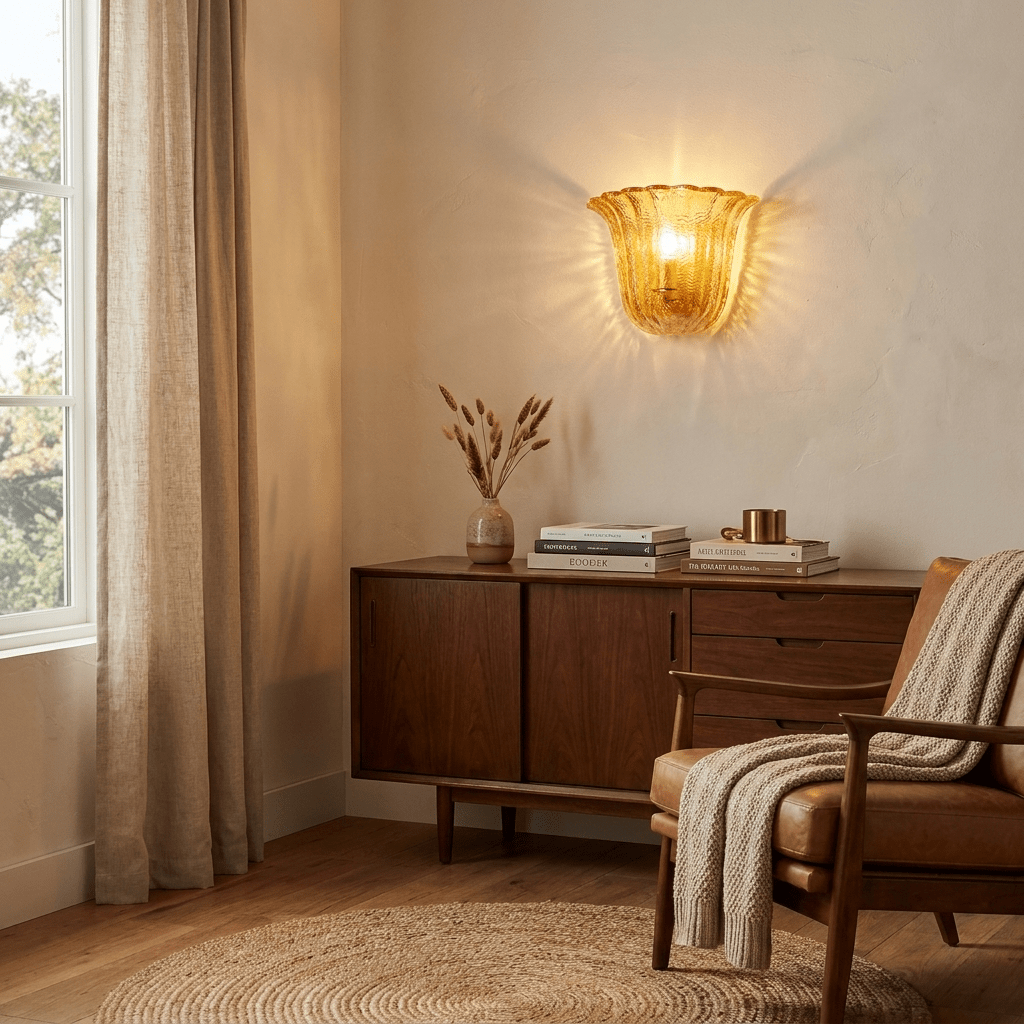 Marigold Fluted Glass Wall Sconce