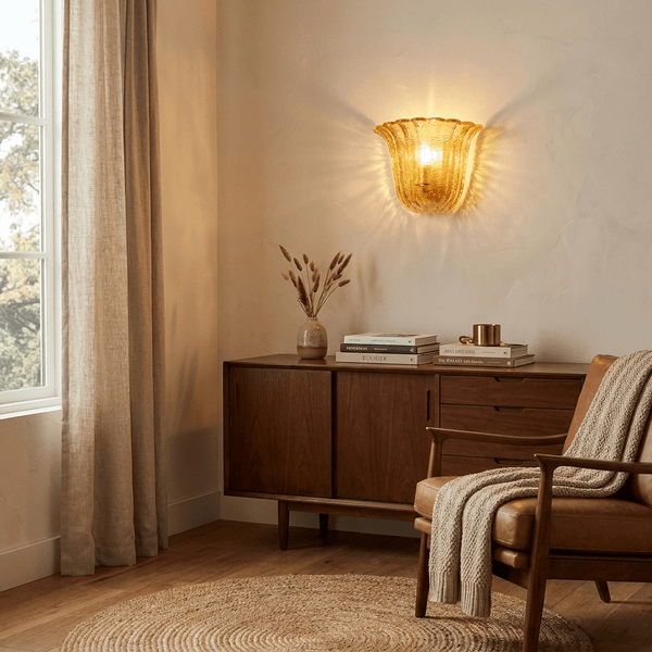 Marigold Fluted Glass Wall Sconce