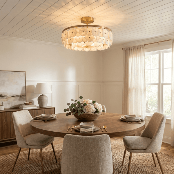 Sorrel Alabaster Disc Chandelier