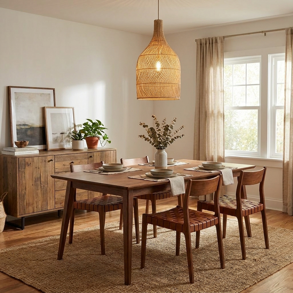 Amphora Woven Rattan Pendant Lamp
