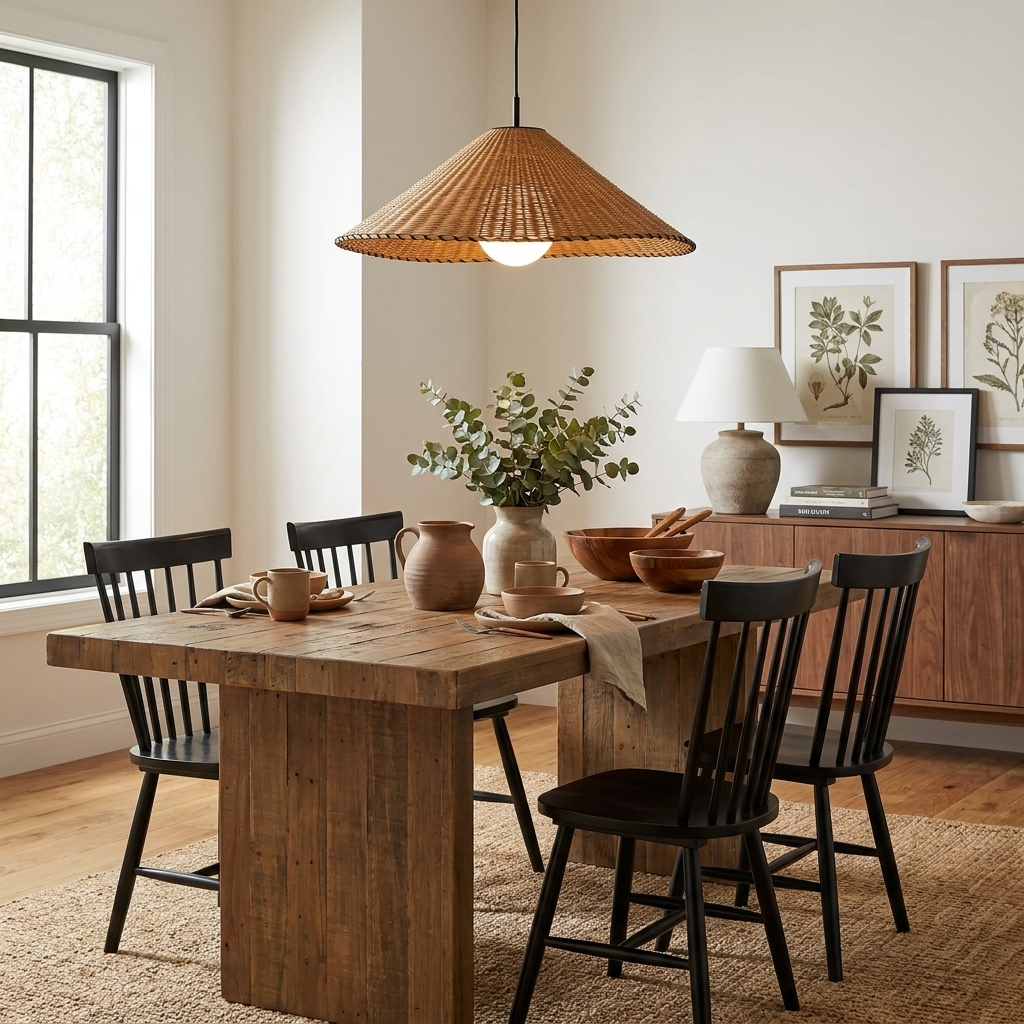 Brim Woven Rattan Pendant Lamp