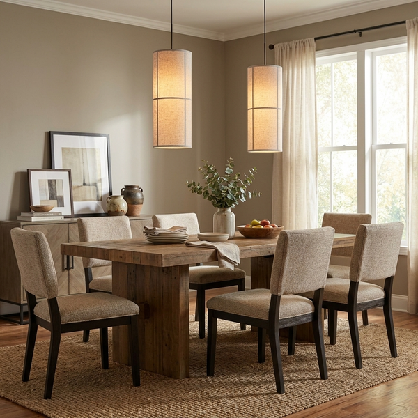 Column Fabric Pendant Lamp
