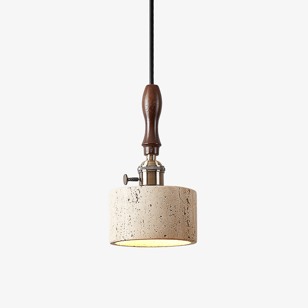 Cylinder Franciska Travertine Pendant Lamp