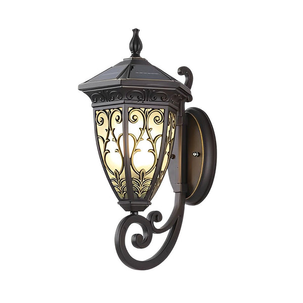Melvina Vintage Flower American Outdoor Wall Lamp