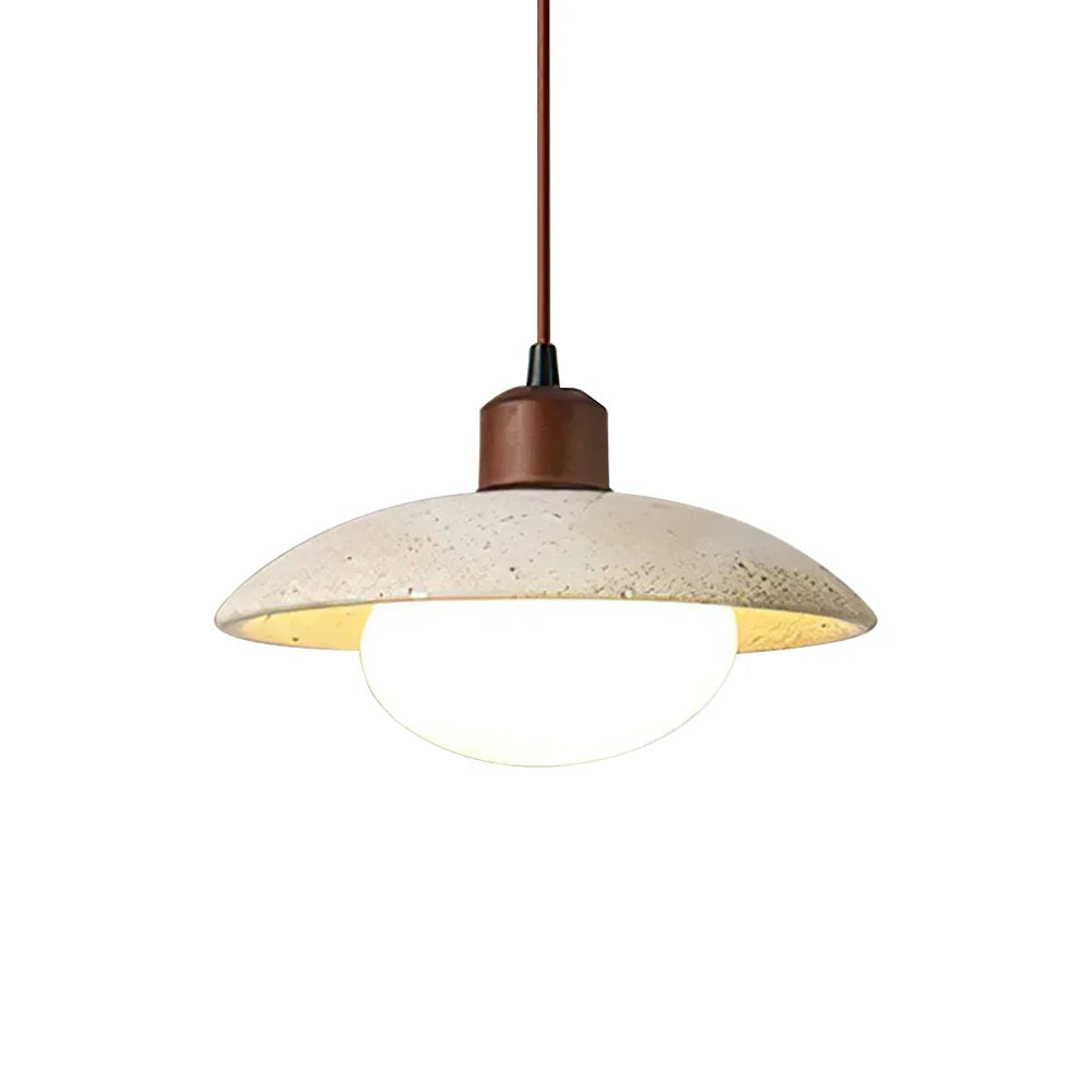 Travertine Glass Noah Disc Pendant Lamp