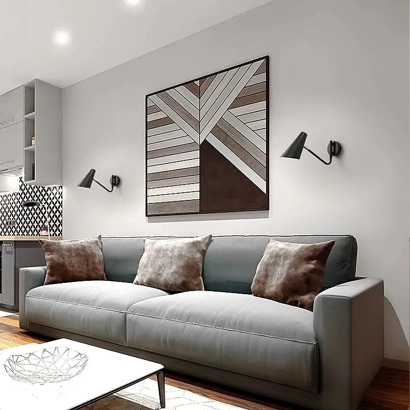 Modern Wall Mounted Reading Light Metal with Adjustable Arm for Bedside