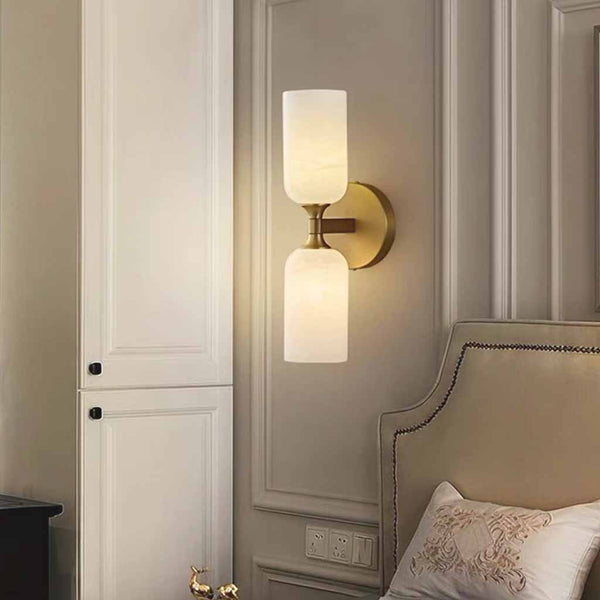 2-Light Wall Lamp Alabaster Up and Down