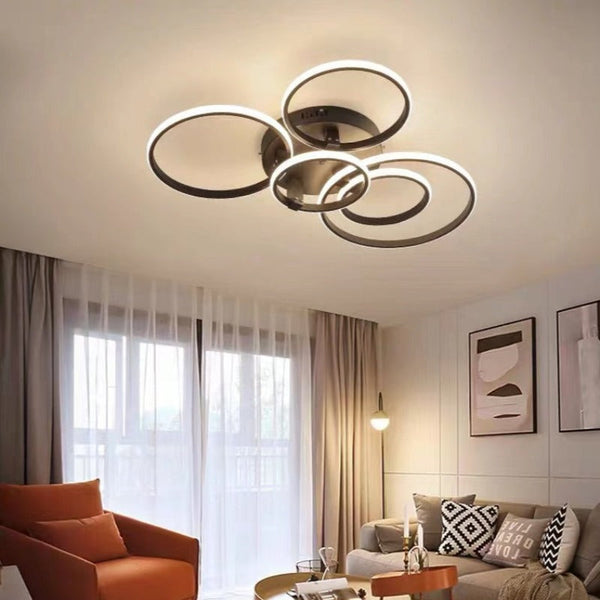 Arisha LED Ceiling Light Circle Ring, Black & White
