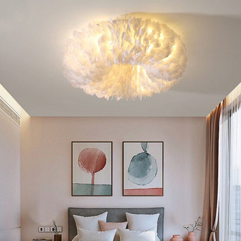 O'Moore Swan Feather Round Ceiling Light