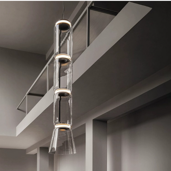 Valentina Minimalist Combination Glass Pendant Light, Clear