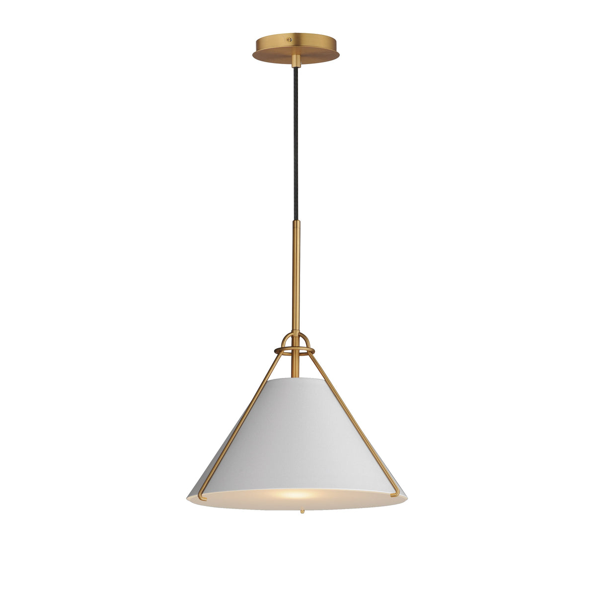 Valentina Modern Bowl-shaped Metal Pendant Light, Black/White
