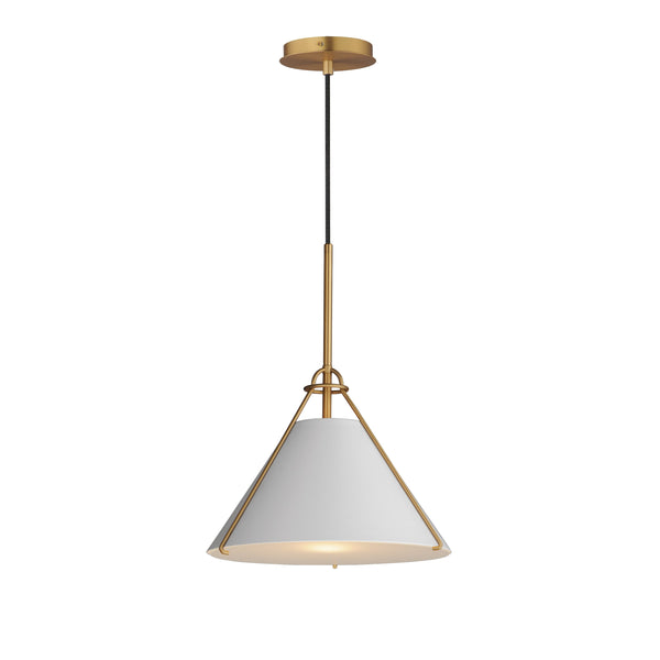 Valentina Modern Bowl-shaped Metal Pendant Light, Black/White