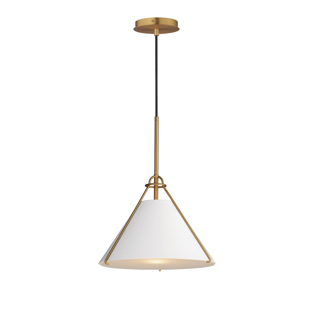 Valentina Modern Bowl-shaped Metal Pendant Light, Black/White