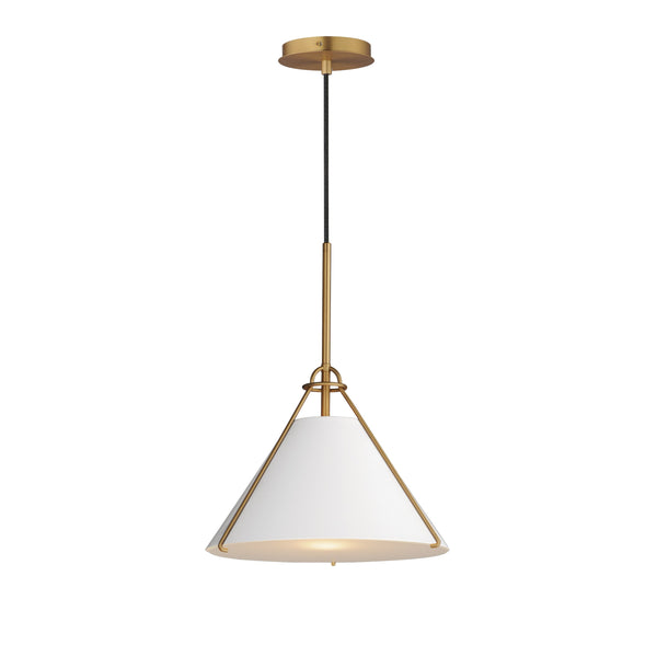 Valentina Modern Bowl-shaped Metal Pendant Light, Black/White