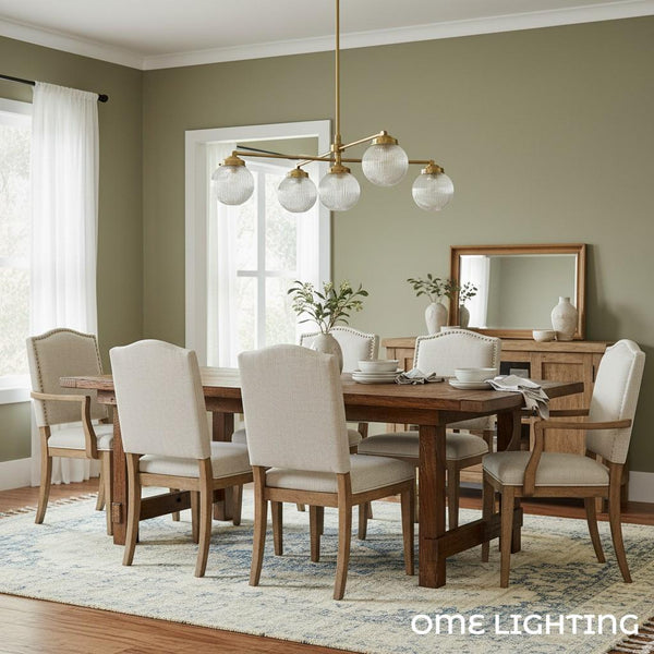 Pearl Multi-Light Brass Chandelier