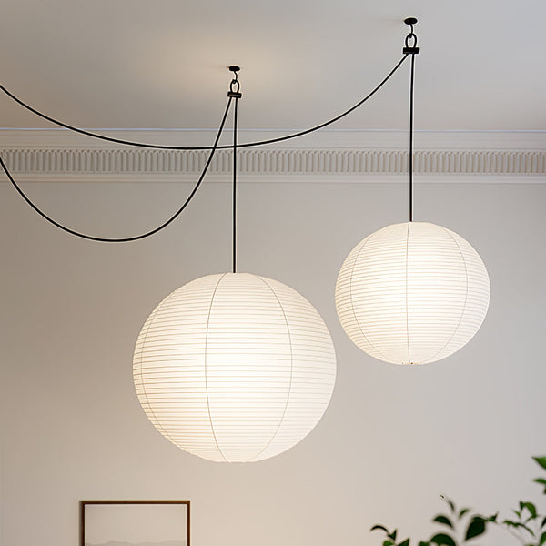 Ritta Pendant Light Wabi-sabi Globe Paper