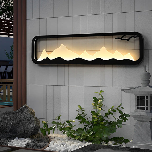 Norisaya Rectangular Scenery Outdoor Wall Lamp
