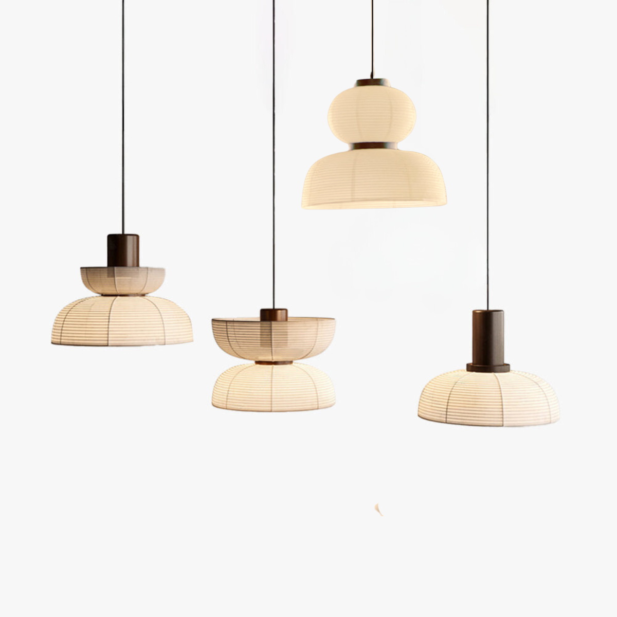 Muto Retro Fabric & Metal Pendant Light, 2 Style