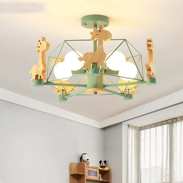 Arisha Giraffes LED Flush Mount Ceiling Light