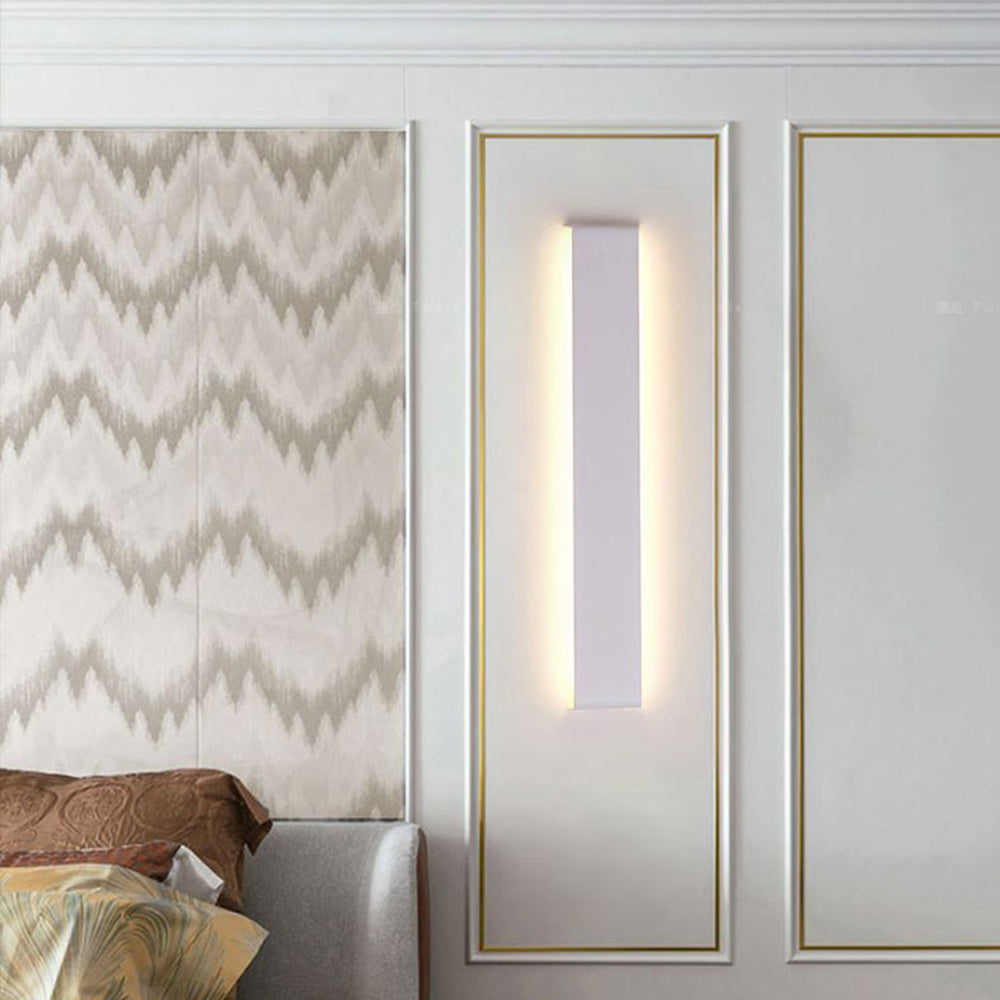 Arisha Minimalist Rectangular Wall Lamp,Black/White/Gold