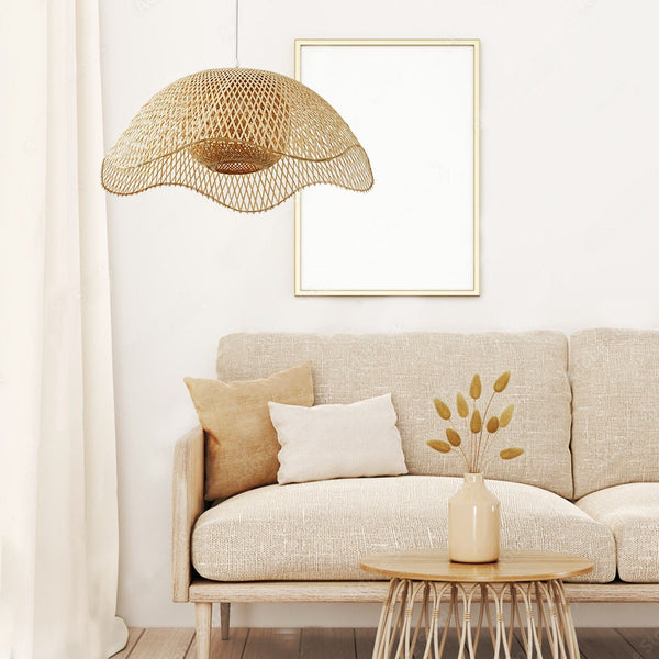 Zen Style Living Room Rattan Pendant Light