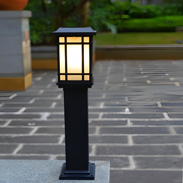 Joce Solar Three-Step Outdoor Pathway Bollard Lights