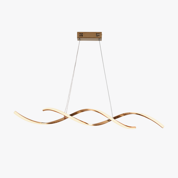 Arisha Modern Wavy Metal/ Pendant Light, Chrome/Gold