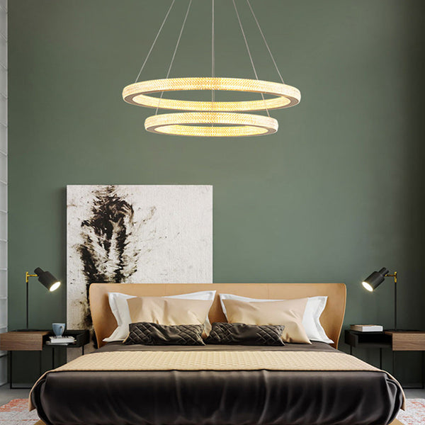 Modern Light Luxury Gold Ring Pendant Light