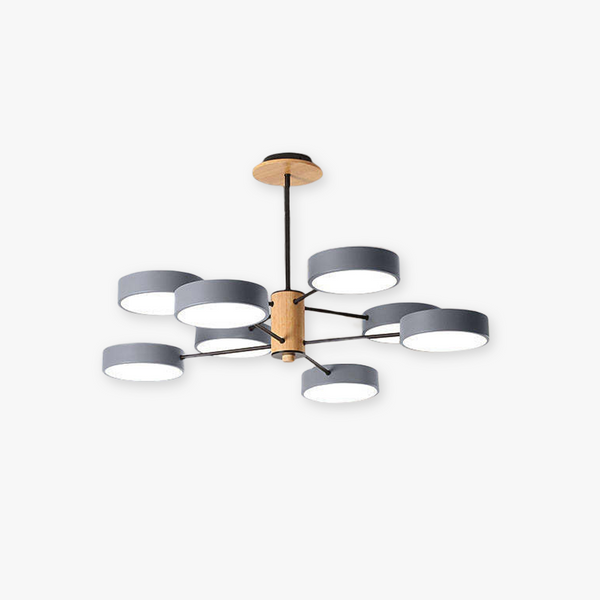 Arisha Art Deco Pendant Light, White/Green/Grey,Metal/Wood
