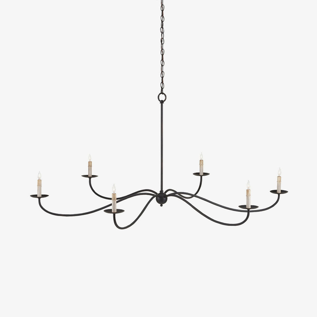 Crescent Wrought Iron Chandelier