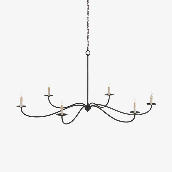 Crescent Wrought Iron Chandelier