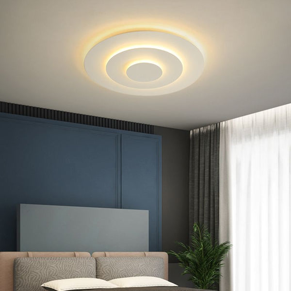 Slim Creamy Multi-Layer LED Ceiling Light for Bedroom