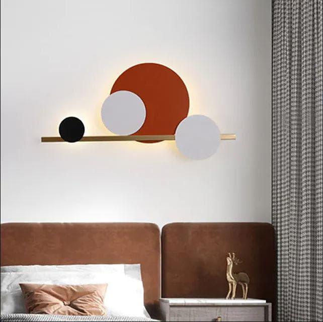 Circular 4 Ring Linear Wall Lamp