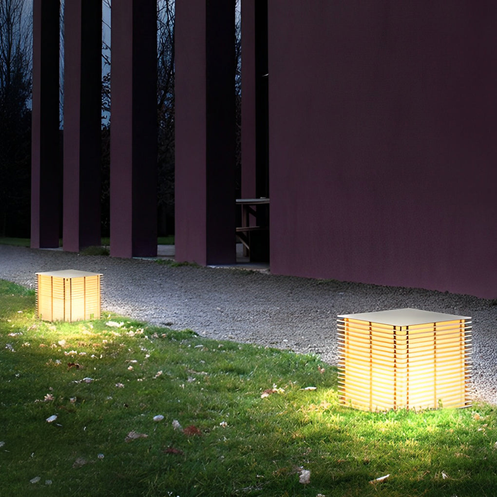 Elaiel Square Grids LED Outdoor Lawn Lamp