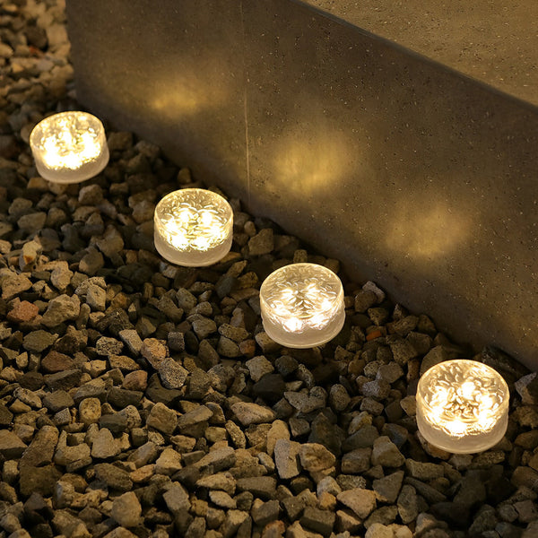 Lioriaine LED Round Ice Bricks Outdoor Steps Light
