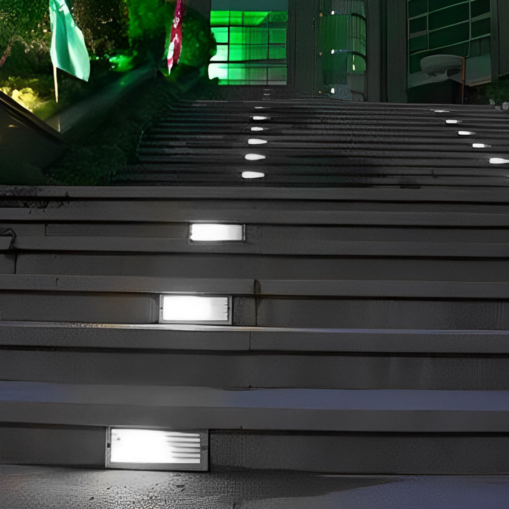 Quine Rectangular Grilles Wall Plastic Outdoor Reccessed Lights