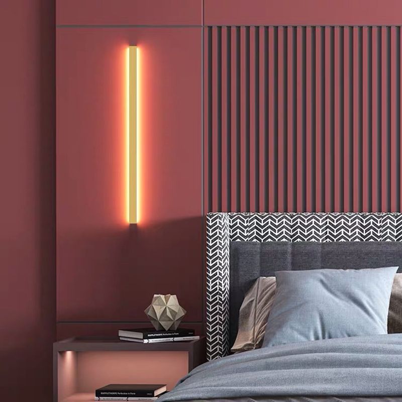 Minimalist Linear LED Wall Light Dimmable for Living Room