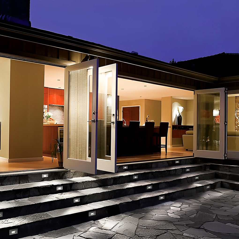 Quine Rectangular Grilles Wall Plastic Outdoor Reccessed Lights