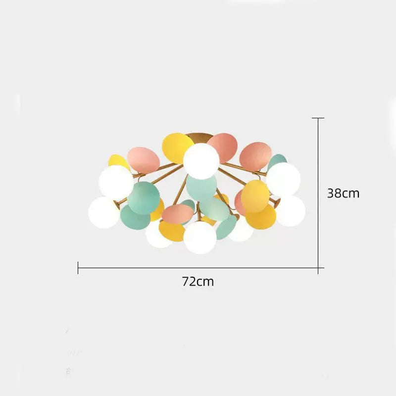 Aria Modern Bubble Cluster Ceiling Light, Colorful